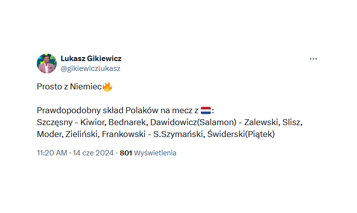 Łukasz Gikiewicz PODAŁ SKŁAD na mecz z Holandią!